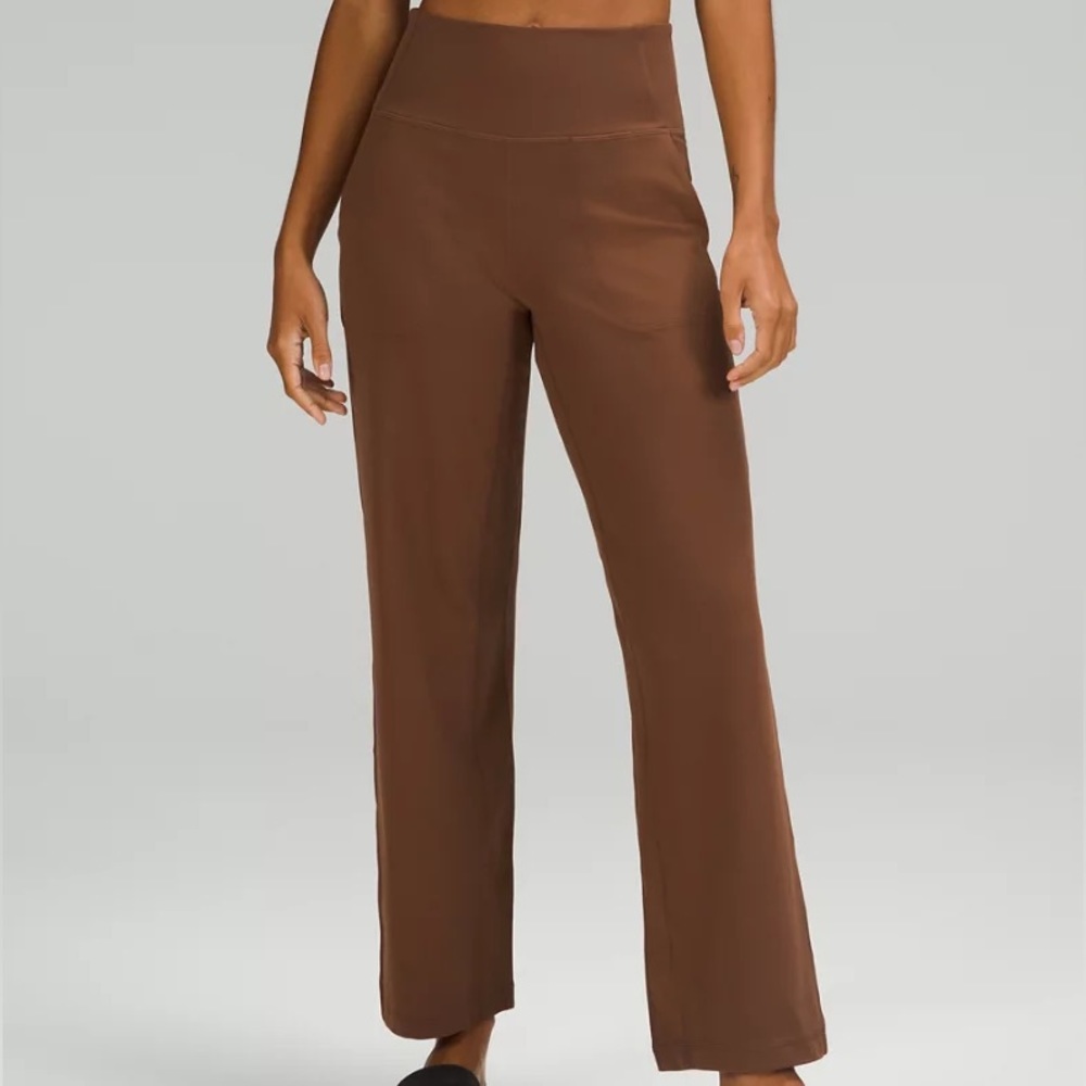 Lululemon Align High Rise Wide Leg Pants in Roasted Brown 31”